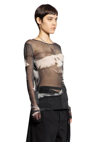 Ann Demeulemeester Long Sleeve T-shirt In Black