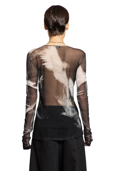 Ann Demeulemeester Long Sleeve T-shirt In Black