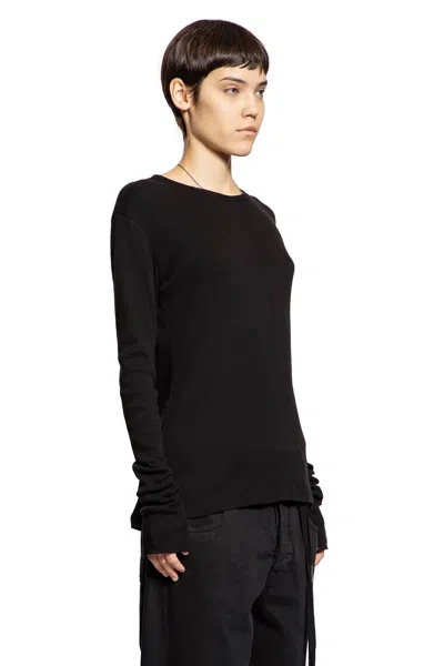 Ann Demeulemeester Women Fiene Slim Fit Long Sleeves T-shirt Viscose In Black