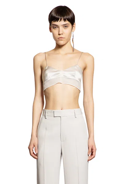 Ann Demeulemeester Abelina Bra In Washed Satin Silk And Tulle