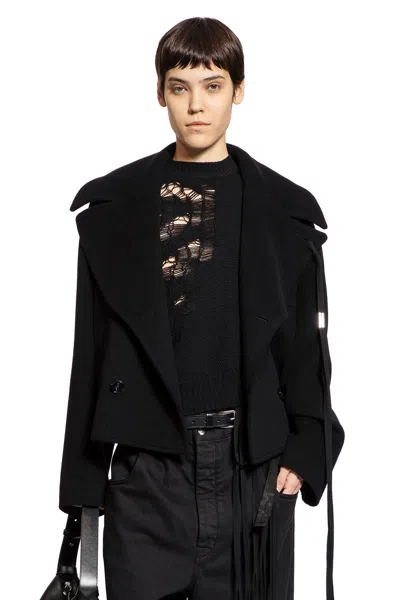 Ann Demeulemeester Ulrica Peacoat In Wool Felt