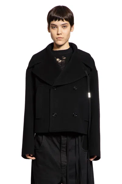 Ann Demeulemeester Ulrica Peacoat In Wool Felt