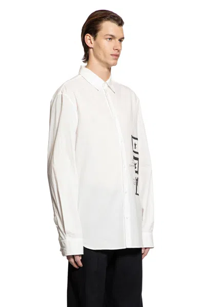 Ann Demeulemeester Andre ''doves'' Shirt In Light Cotton In White