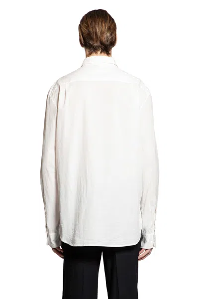 Ann Demeulemeester Andre ''doves'' Shirt In Light Cotton In White