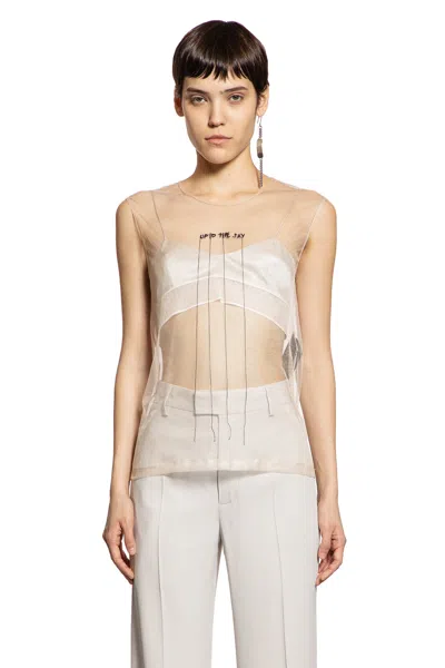Ann Demeulemeester Abelina Bra In Washed Satin Silk And Tulle In Gray