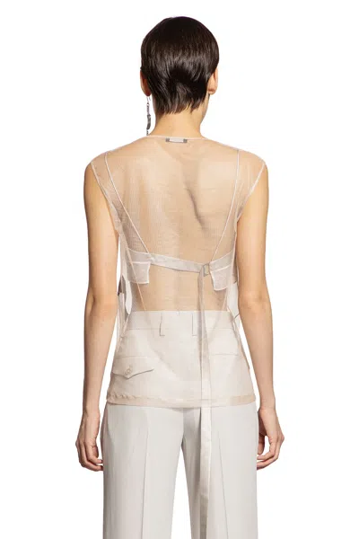 Ann Demeulemeester Abelina Bra In Washed Satin Silk And Tulle In Gray
