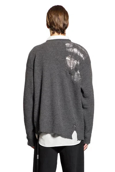 Ann Demeulemeester Long-sleeved Sweater In Blue