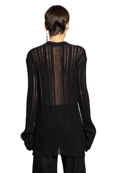 Ann Demeulemeester Maddie Irregular Rib Sweater In Black