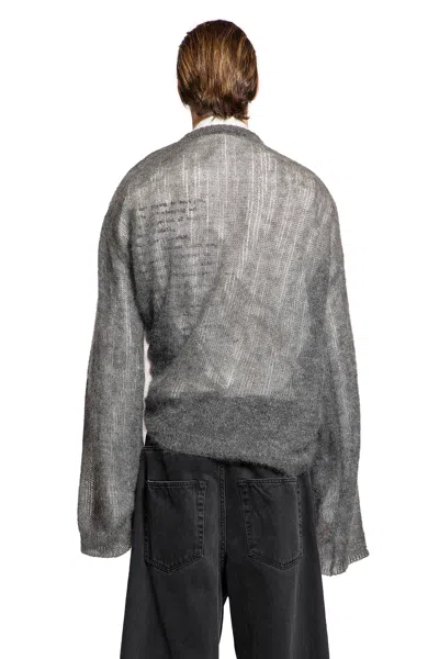 Ann Demeulemeester Palmar Drawstring Sweater In Gray