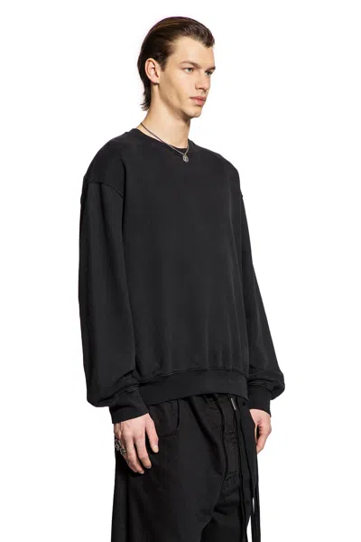 Ann Demeulemeester Print Brushed Sweatshirt In Black