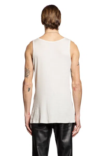 Ann Demeulemeester Seva ''script'' Print Tank Top In White