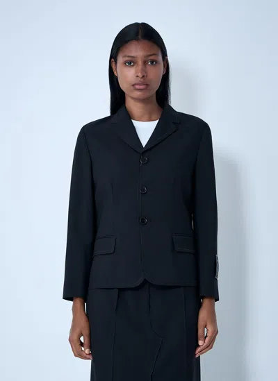Marni Tailored Wool Jacket With Classic Button Closure And Pockets In Black