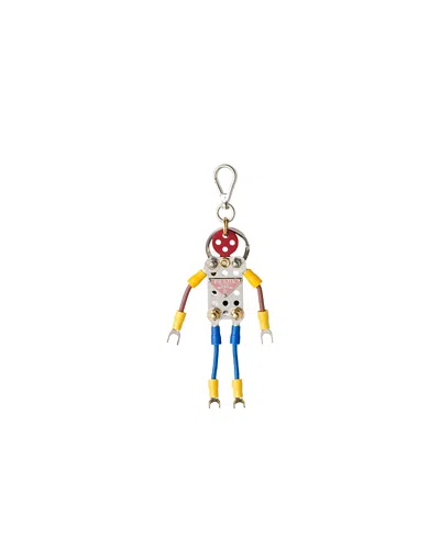 Prada Metal Robot Bag Charm In Multi