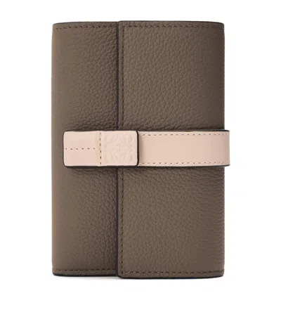 Loewe Small Vertical Wallet In Soft Grained Calfskin In Brown