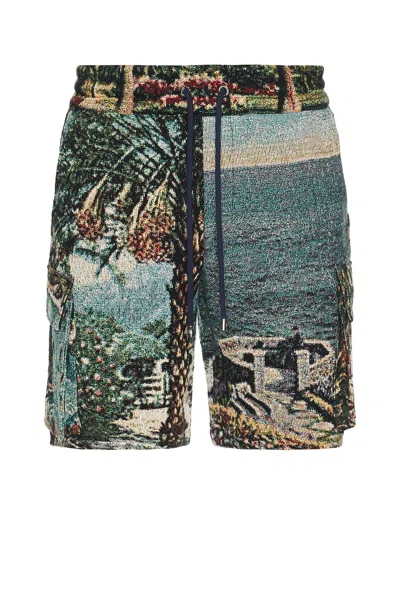 Amiri Paradise Tapestry Cargo Short In Multi