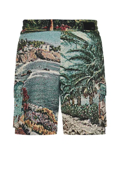 Amiri Paradise Tapestry Cargo Short In Multi