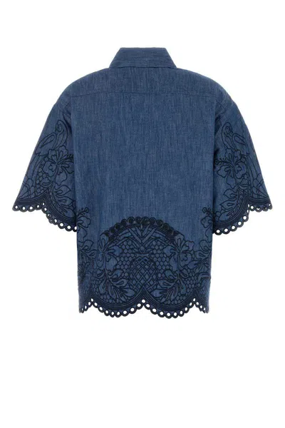 Zimmermann Coco Embroidered Denim Shirt