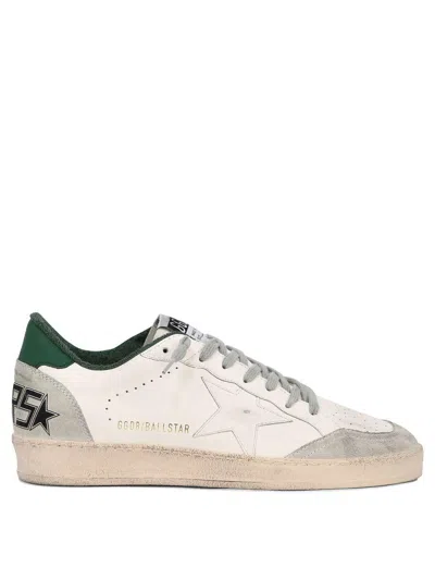 Golden Goose White Cow Leather Vamp Sneakers With Unique Used And Dirty Effect