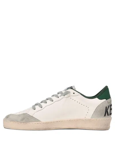 Golden Goose White Cow Leather Vamp Sneakers With Unique Used And Dirty Effect