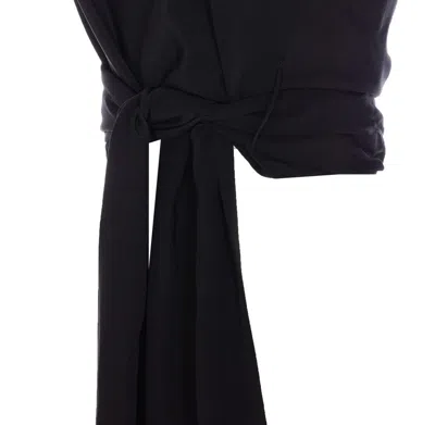 Chloé Cropped Tank Top With Ribbons In Black