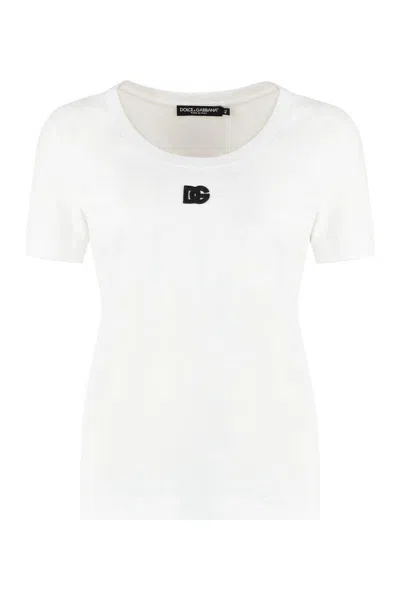 Dolce & Gabbana Logo Cotton T-shirt In White