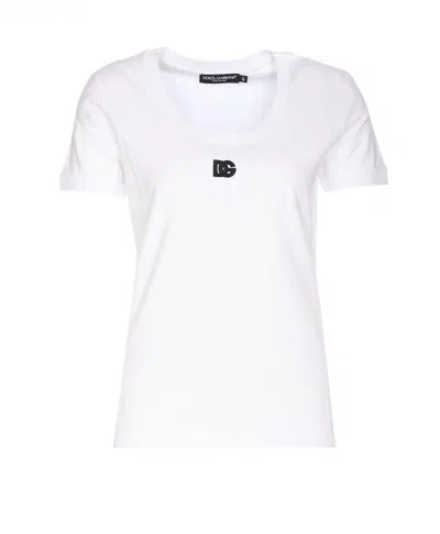 Dolce & Gabbana Logo Cotton T-shirt In White