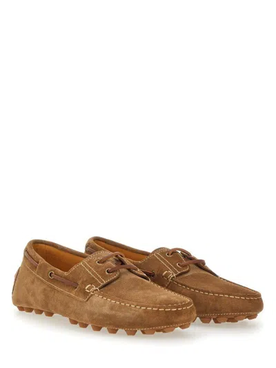 Tod's Light Walnut Leather Driving Moccasin Made In Italy Men