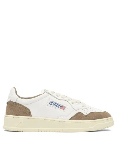 Autry Low Sneaker With Contrast Panels And Perforated Detailing