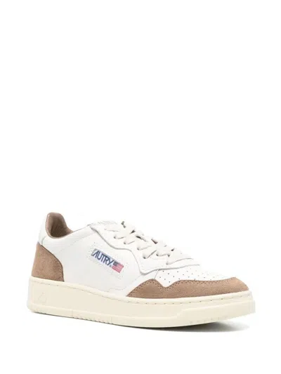 Autry Low Sneaker With Contrast Panels And Perforated Detailing