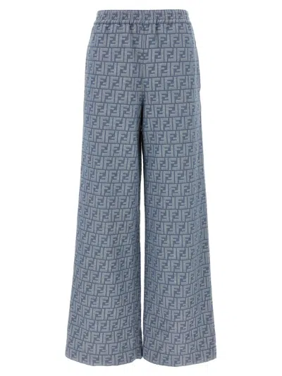 Fendi Women Ff Chambray Denim Pants