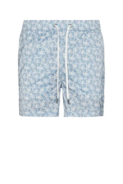 Onia Charles Swim Trunks 5 Baby Blue Multi In Blue