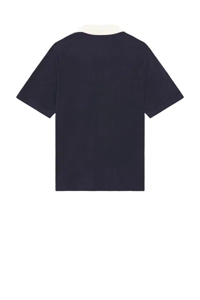 Onia Oversized Towel Terry Polo In Blue