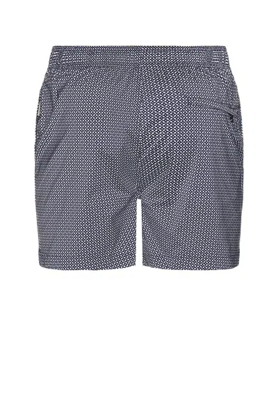 Onia Charles Swim Trunks 5 Diamand Geo Deep Navy In Blue