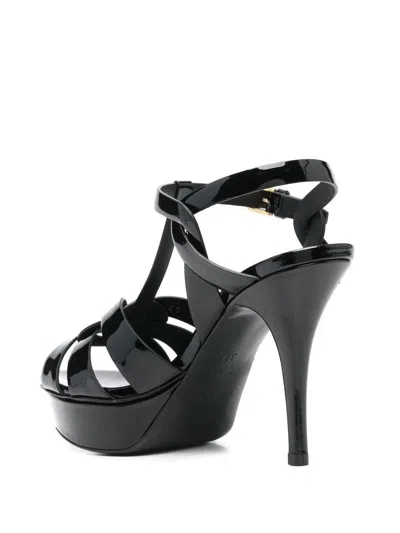 Saint Laurent Tribute Platform Sandals In Smooth Leather Shoes