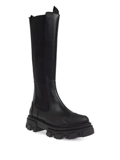 Ganni Black Cleated High Chelsea Boots
