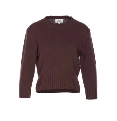 Loulou De Saison Brown Mora Lds Cropped Cashmere Sweater In Brown
