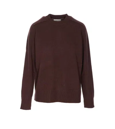 Loulou De Saison Baltra Ribbed-neck Sweater In Brown