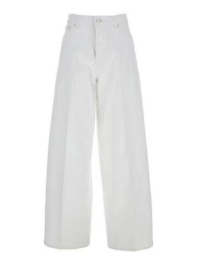 Haikure 'bethany' White Jeans With Logo Patch On The Back