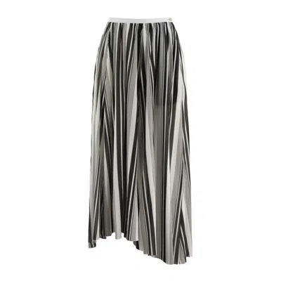 Philosophy Di Lorenzo Serafini Long Asymmetrical Striped Skirt