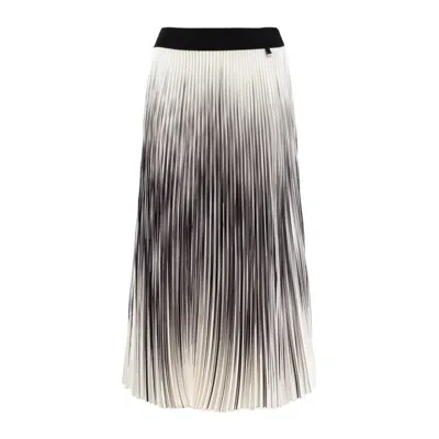 Herno Pleated Shades Skirt In White