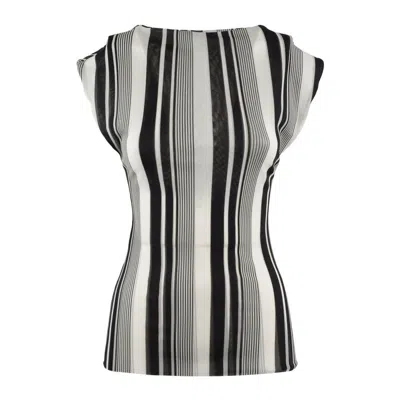 Philosophy Di Lorenzo Serafini Stretch Tulle Fabric With Striped Top