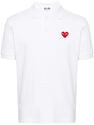 Comme Des Garçons Play Polo Shirt Comme Des Garcons Play Men Color White