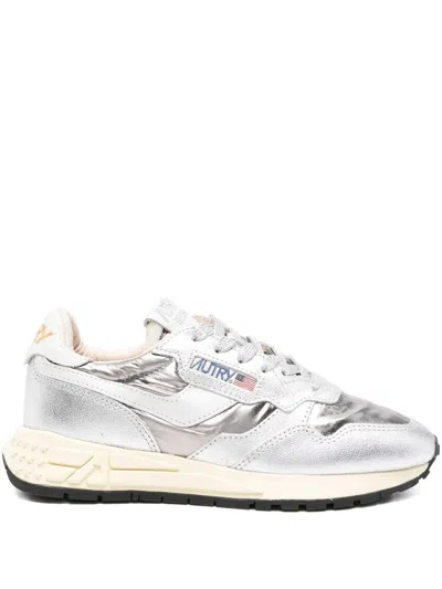 Autry Reelwind Metallic Leather Sneakers