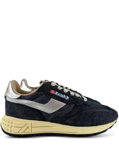 Autry Reelwind Low Woman Suedenil/net Shoes In Black