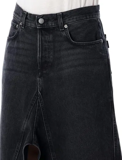Haikure Stacy Dive Skirt Blue Wash In Black