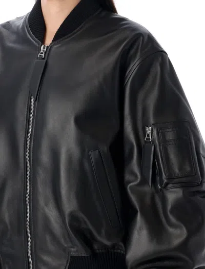 Attico Anja Bomber Front Pockets In Black