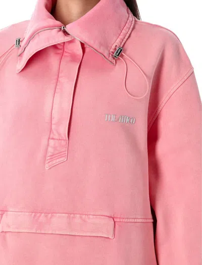 Attico Oversized Cotton Hooded Anorak In Pink