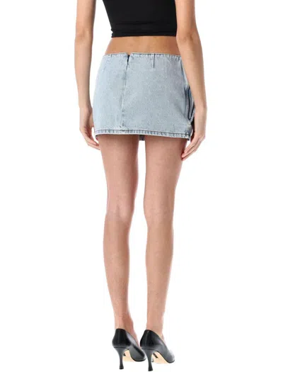 Magda Butrym Floral Appliqué Denim Mini Skirt