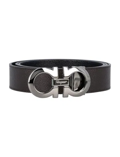 Ferragamo Salvatore  Reversible And Adjustable Gancini Belt
