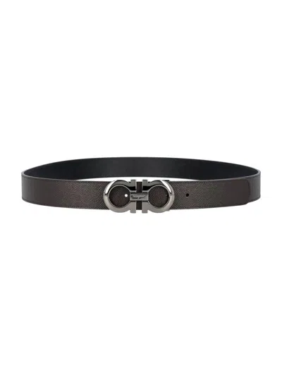 Ferragamo Salvatore  Reversible And Adjustable Gancini Belt